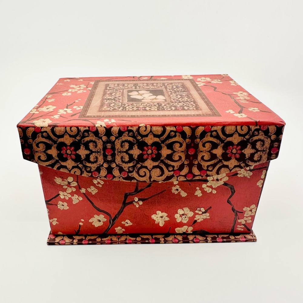 Red Floral Decorative Box
